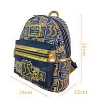 2024 MINISO Original Disney Mickey Mouse Pu Leather Women's Backpack Castle Cosplay Leisure Travel Bag Mini Children's Schoolbag 2