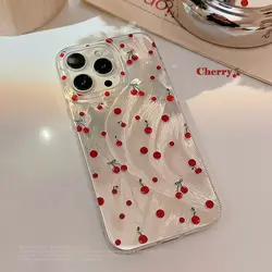 Cherry Dots Glossy Hard Phone Case - Stylish Protective Cover for Reno 12F (1)