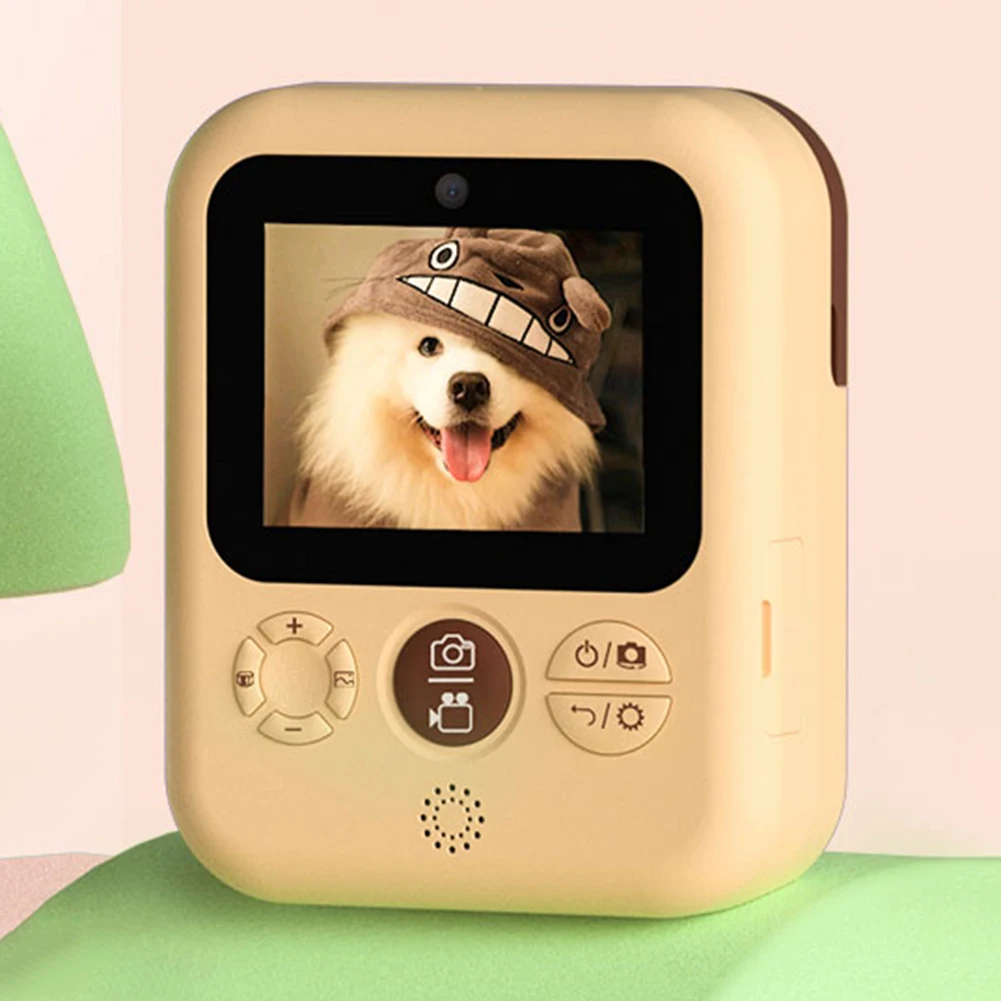 즉석 인쇄 카메라, IPS 스크린, 즉석 사진 인쇄 카메라, 열 사진 용지 포함, 소년 소녀 생일 선물, 2.4 인치, 1500mAh