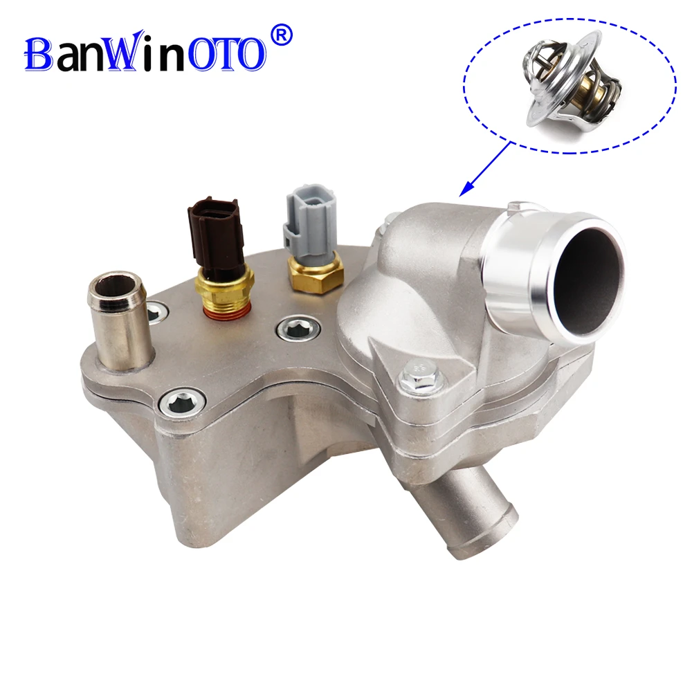 2l2z8592ba Aluminum Thermostat Housing Cover Engine Coolant Water