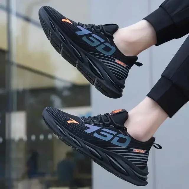 2025 espadrilles décontractées pour hommes sans lacet nouvelle mode chaussures de course respirantes chaussures de sport en plein air marche formation chaussures de Tennis 5