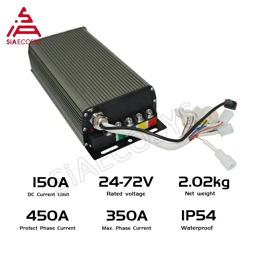 SIAECOSYS Sabvoton 컨트롤러 SVMC72150 V1 72V 150A (CT-22 디스플레이 포함) 3000w 70km/h 전기 자전거/전동 스쿠터/전기 오토바이용