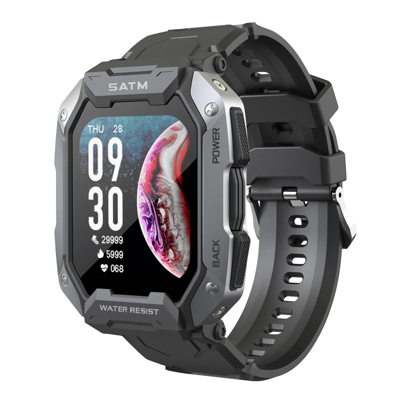 KALOSTE Smart Watch 2022 New Outdoor Sport Smart Watches Heart Rate Blood Pressure 5ATM Waterproof Bluetooth Smartwatch For Mens 