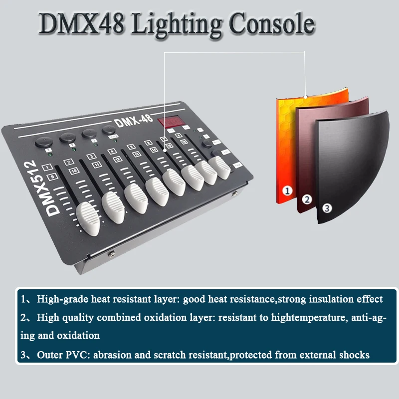 LED Mini Dmx48 Controller DJ Disco Par Luce Teste mobili Effetto Luce Console Attrezzatura per luci da palco per spettacoli di bar di illuminazione per feste - immagine 5