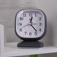 23GA Stylish Quiet Alarm Clock with Arabic Numerals Battery Operated No Ticking Analog Desk Clock for Children Bedroom 2