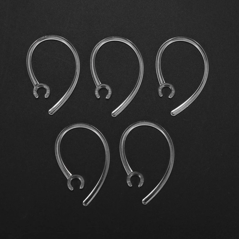 10X Universal Small Clamp Bluetooth Ear Hook Loop Clip Replacement Clear