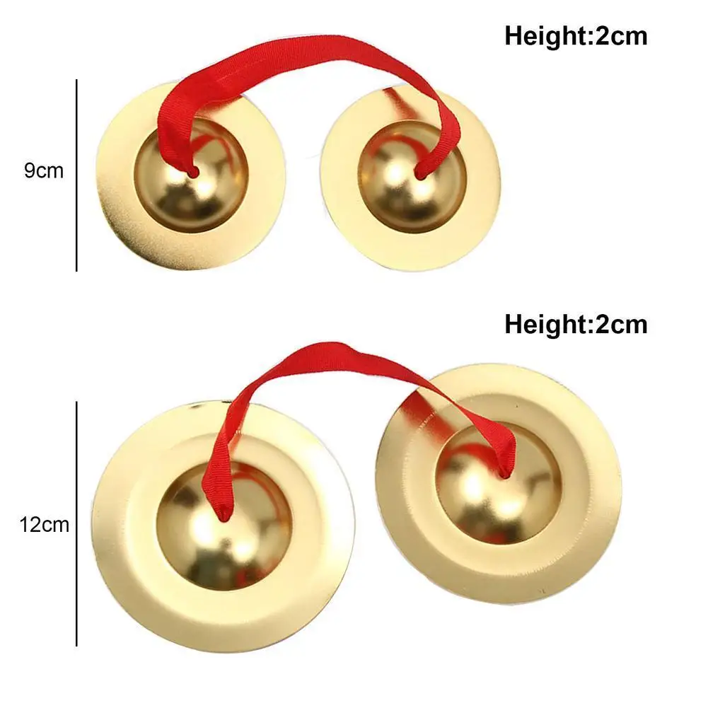 1 Pair Cymbals Children Toys Hand Cymbals Copper Hand Finger Gong Percussion Musical Instruments