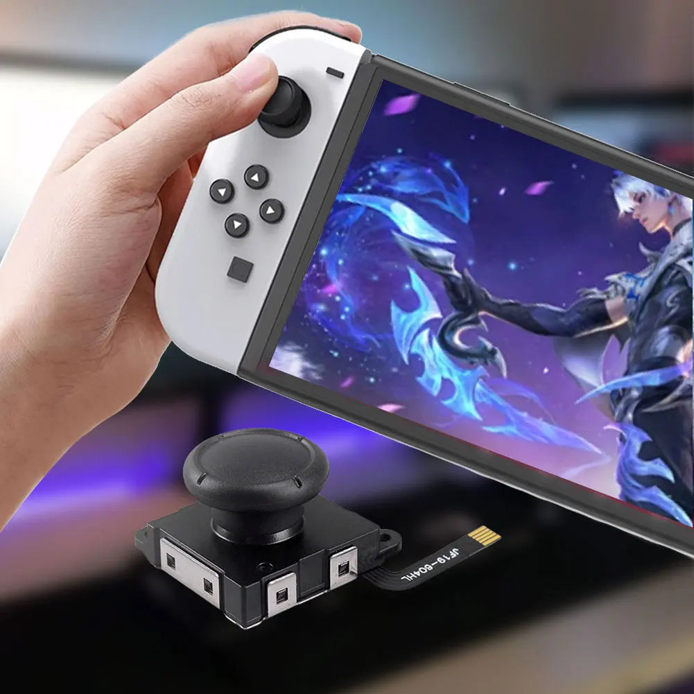 1/2/10PCS 스위치/라이트/OLED 조이콘 교체용 홀 이펙트 조이스틱 아날로그 썸 스틱 드리프트 없는 홀 전자기 스틱