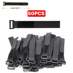 Versatile Self - Adhesive Hook and Loop Straps for Cable Management and Home Organization (50Pcs)