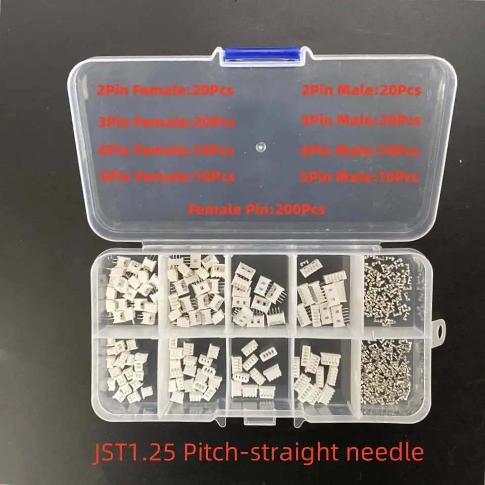 1Box JST SH1.0/1.25/PH2.0/XH2.54/VH/SM/KF2510 Connector Kit - Male/Female Housing & Crimp Terminal for Electronics image 12