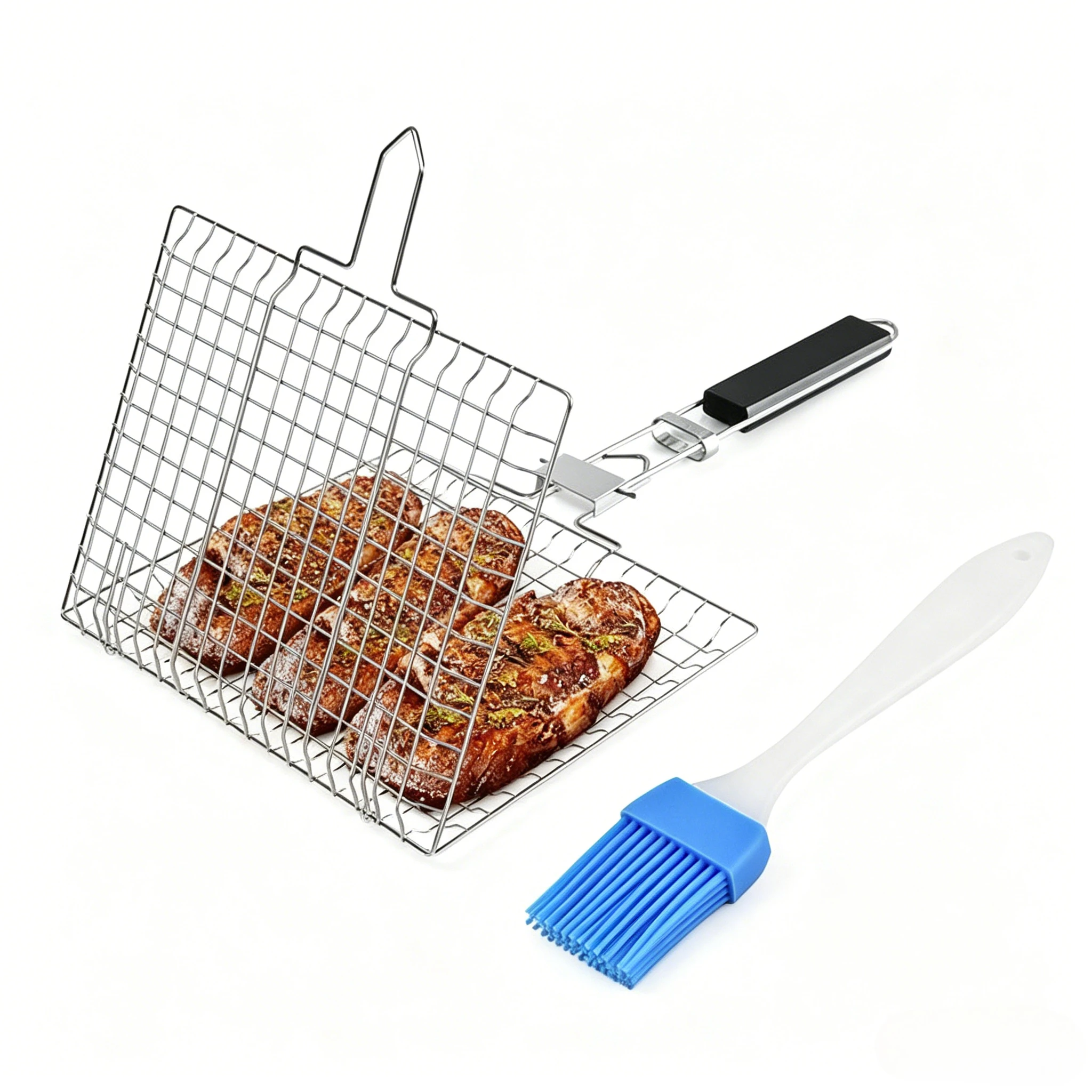 Non-Stick Stainless Steel BBQ Grilling Basket