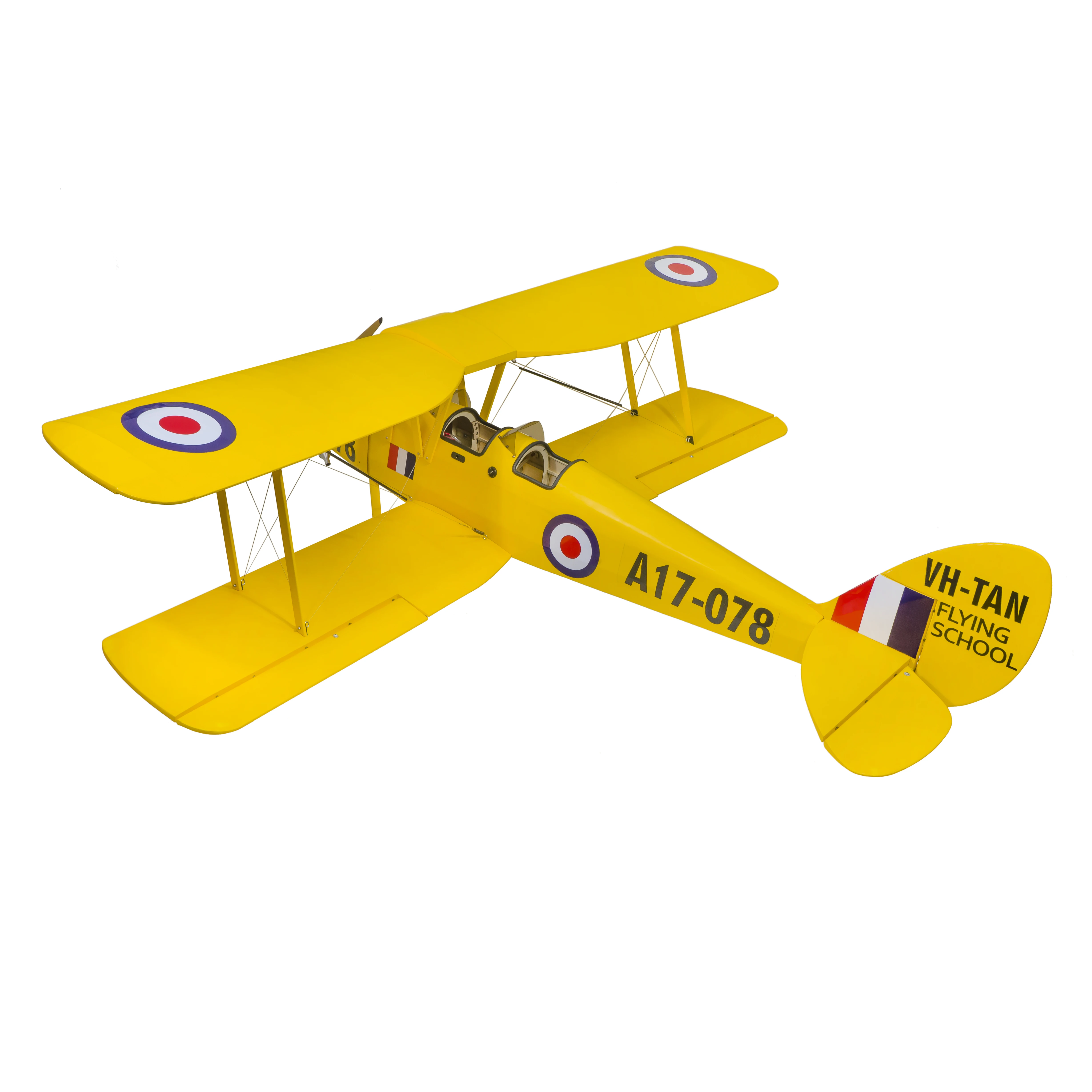 ARF RC Plane DH82a Tiger Moth Biplane 2.24M Balsa Wood ARF Model Aircraft 4CH Electric & Gas Powered RC Airplane 4