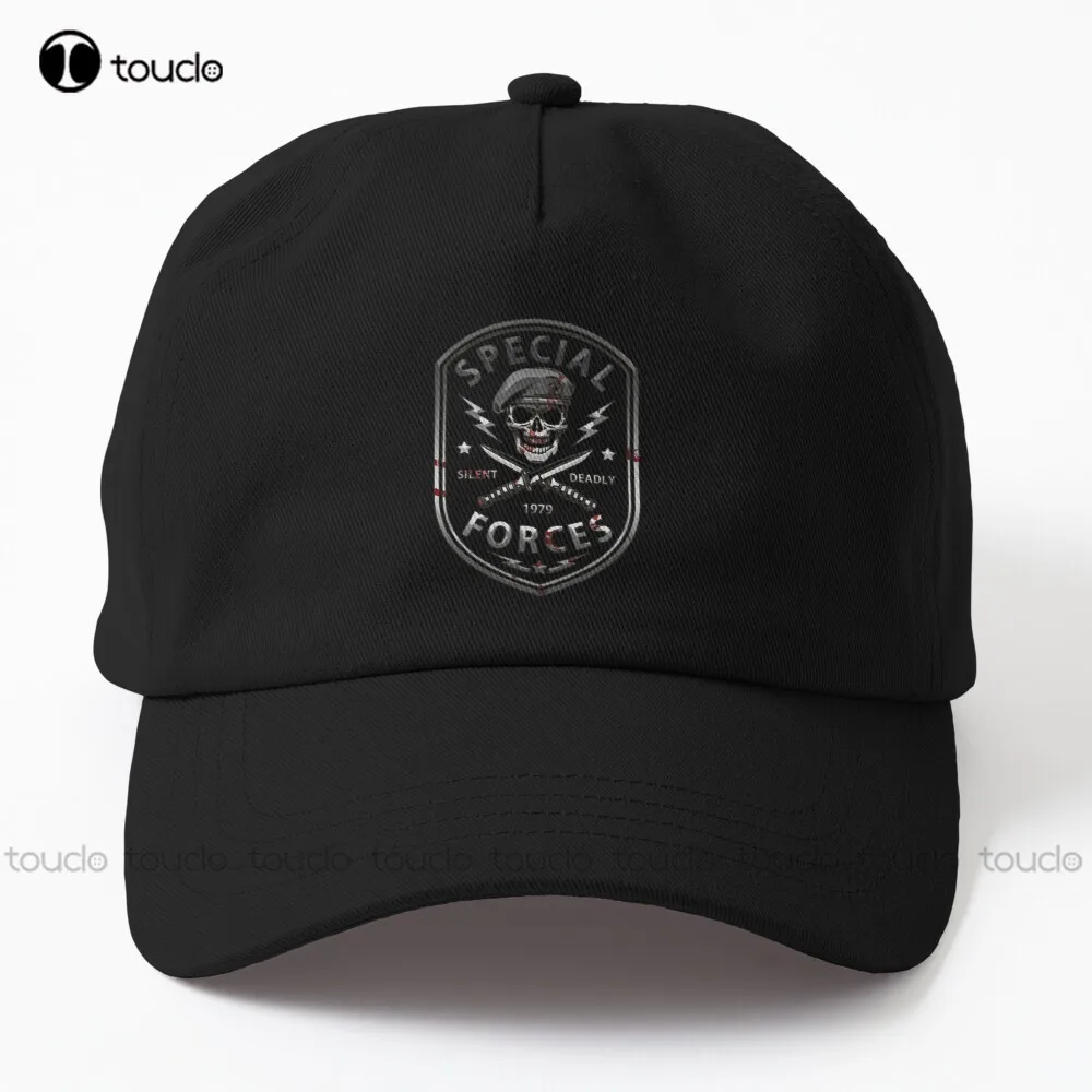 

Special Forces Dad Hat Anime Hats Comfortable Best Girls Sports Street Skateboard Denim Color Cotton Denim Caps Harajuku Cartoon