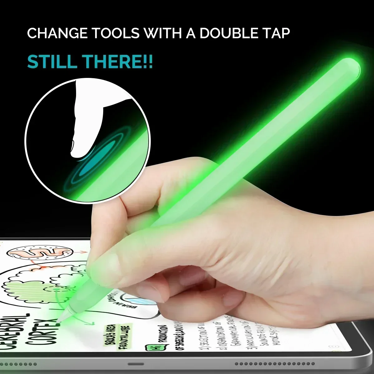 Apple Pencil Case Apple Pencil Cover OREY Case For Apple Pencil 2 Soft Silicone Material Protective Cover For Apple Pencil 2 Gen Case Accessories