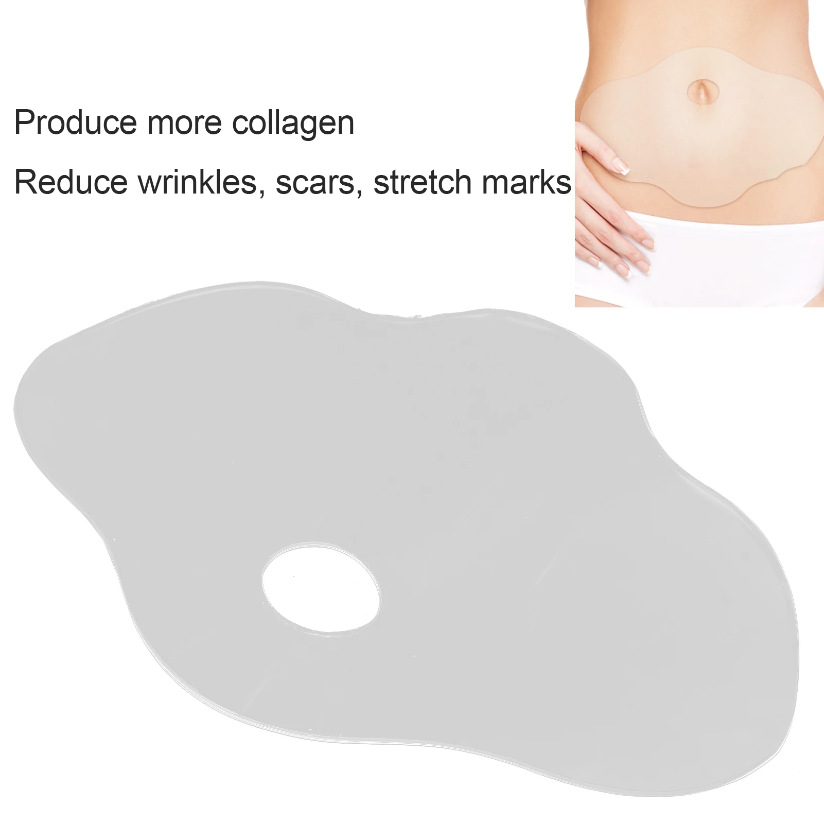 Silicone Belly Stickers Anti Wrinkle Reusable Transparent Anti Microgroove Removal Abdomen Sticker Skin Care Silica Gel Patch