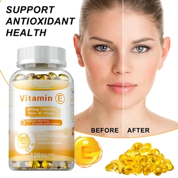 Vitamin E Capsules 450mg - Anti-aging, Support Skin, Heart and Immune Health