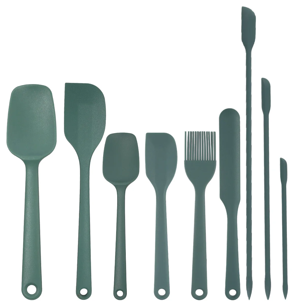 Silicone Spatula Cream Spatula Silicone Scraper Cake Scraper Cake Spatula Kitchen Spatula Silicone Cookware Basting Pastry Brush 6-piece 9-piece Silicone Baking Set
