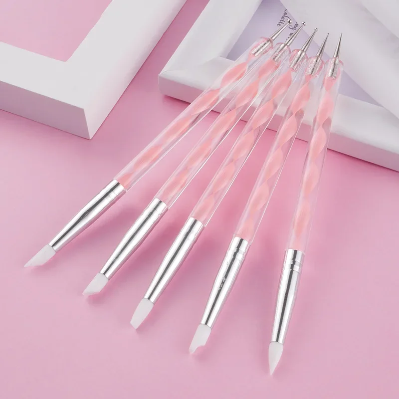 5/10PCS Silicone Clay Sculpting Tool for Brush Modeling Dotting Nail Art  Pottery Clay Tools DIY