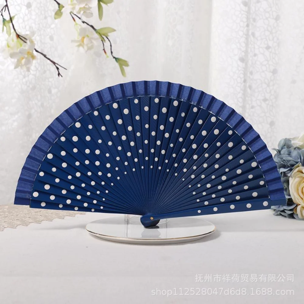Dancing Fan Multicolor Folding Fan Antiquity Gift Dot Print folding fan hand fan