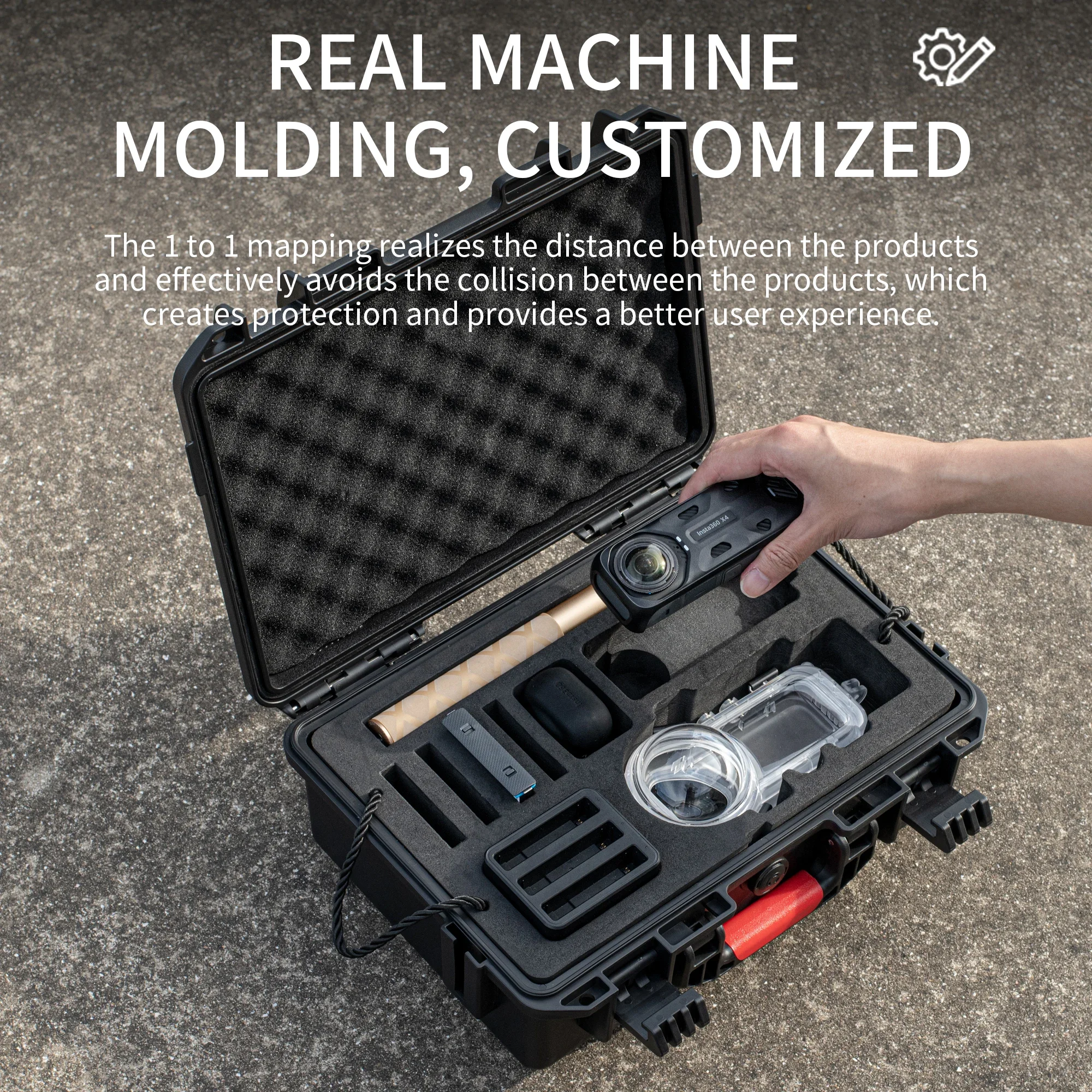 Insta360 X4 Accessories Waterproof Travel Storage Case – Durable Two-Layer Hard Shell Carrying Box