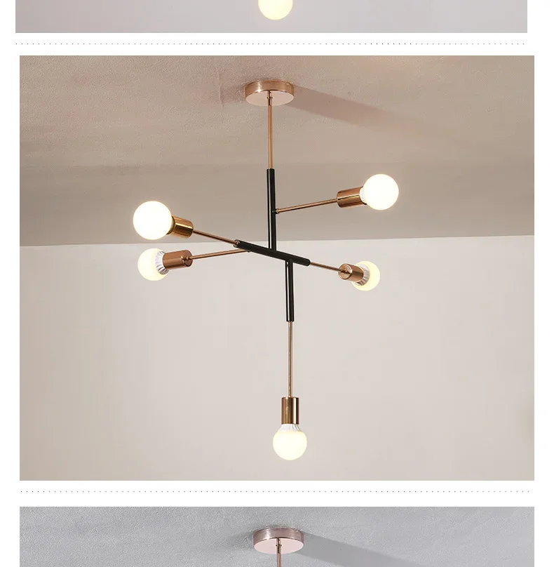 Description Picture 3 of itemNew Modern Pendant Lights Bed Room Industrial Lamp Nordic Lamp Hanging Lights Luxury Bedroom Light Dining Room E27 Pendant Lamp