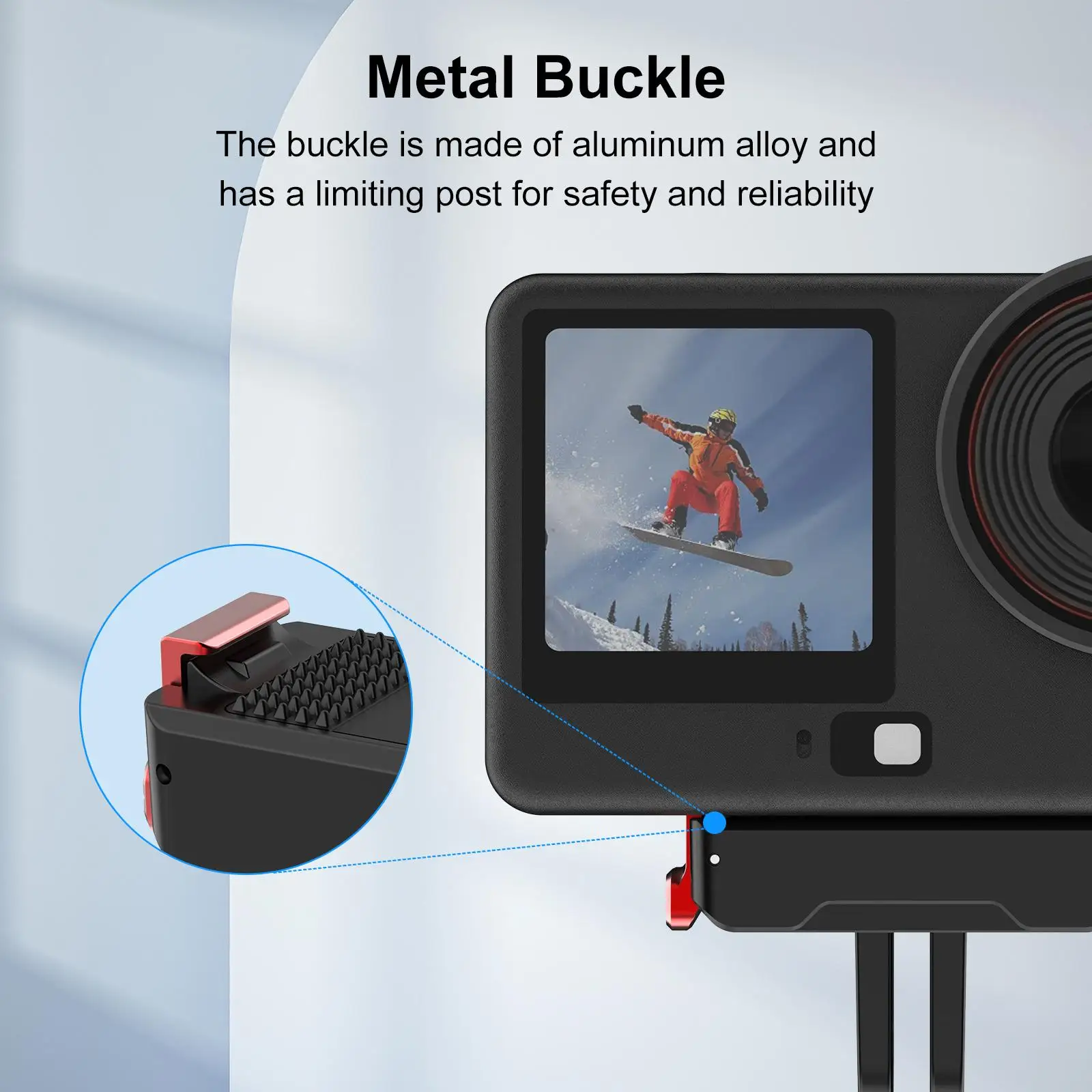 For DJI Osmo Action 6 / Nano PULUZ Two Claw Plastic Magnetic Quick Release Base Mount