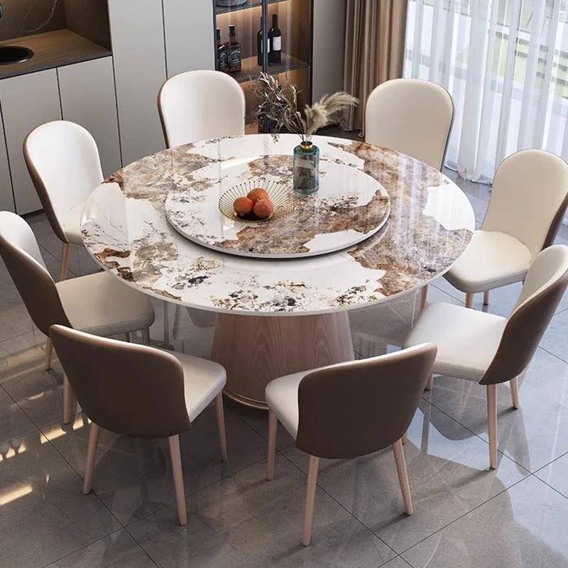 

Chairs Nordic Dining Table Luxury Round Legs Metal Marble Dining Table Living Italy Juegos De Comedor Decoration Accessories