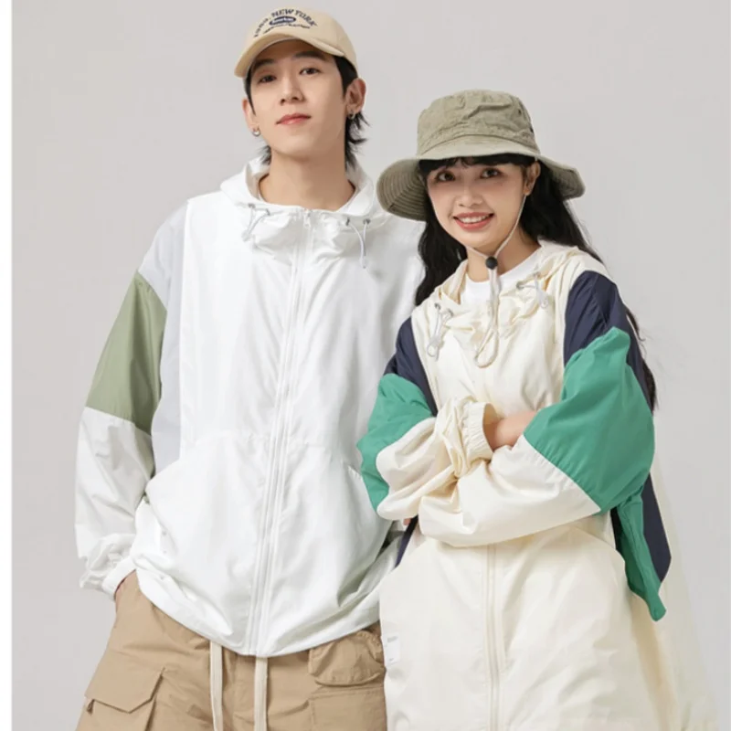 

UPF50+ Thin Ice Silk Sunscreen Jacket Men's Summer Sports UV Protective Skin Clothing Breathable