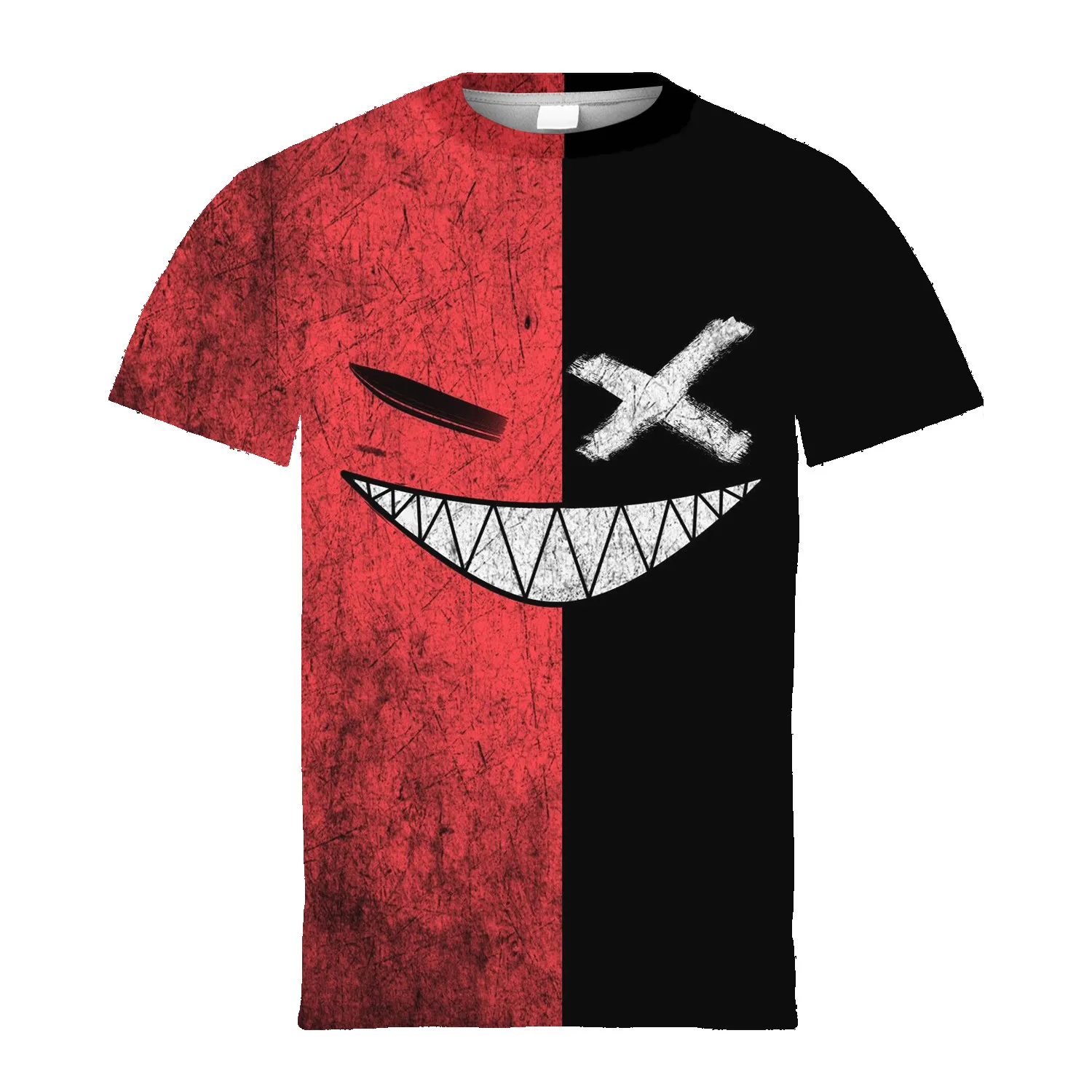 T-Shirts for Children Trendy Boys' Graffiti Tee for Summer Outdoor Fun Vibrant Cartoon Print Durable Stretch Fabric Short Sleeve