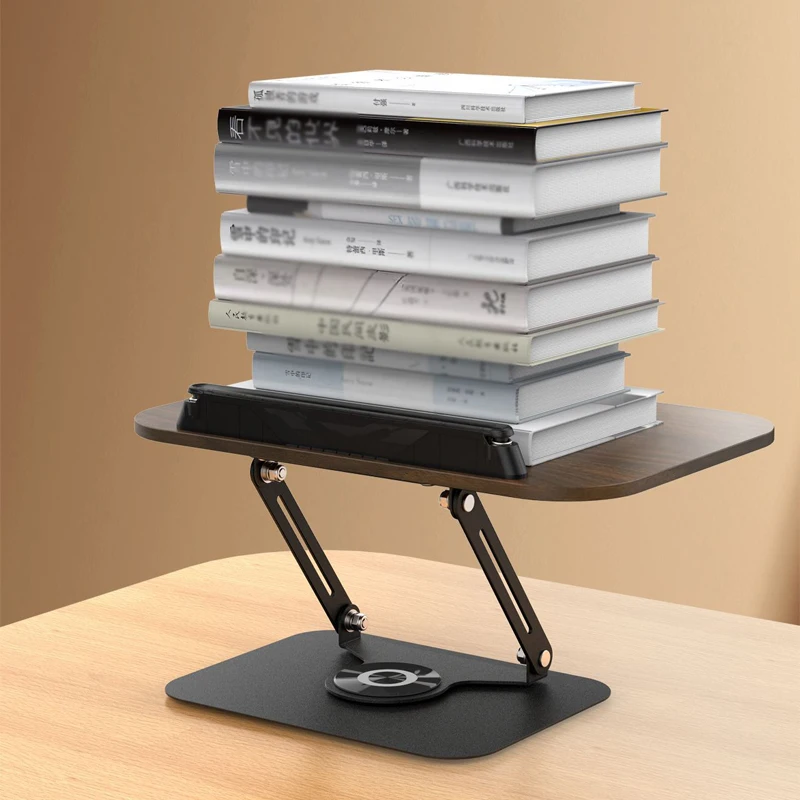 Book Stand for Reading Adjustable Book Holder with 360° Swivel Foldable Cookbook Stand Textbook Stand for Music Scores Recipe 5