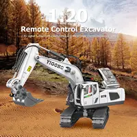 2.4G Radio Controlled RC Dump Truck 1/20 11CH Dumper Technique Car Vehicle Models for Children Adult Presents 2