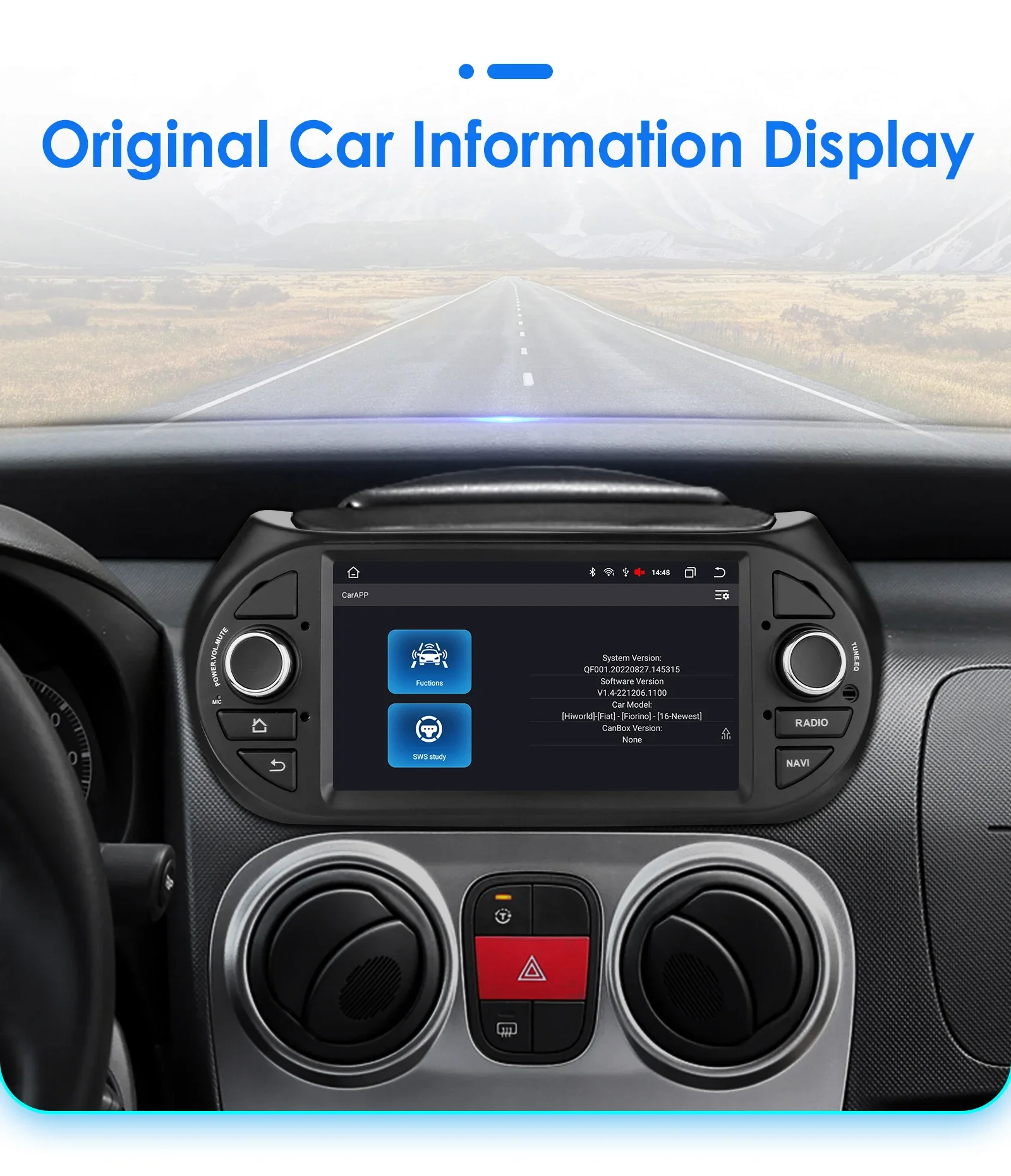 7" Ossuret Android Auto Car Radio for Fiat Fiorino Qubo Peugeot Bipper Citroen Nemo Multimedia Navi GPS RDS DSP CarPlay BT 4G