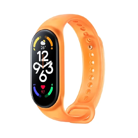 Original Strap Xiaomi Mi Band 7 Fluorescent Color camoufla Official Silicone Bracelet Wristband Xiomi Miband 7 Watch Straps