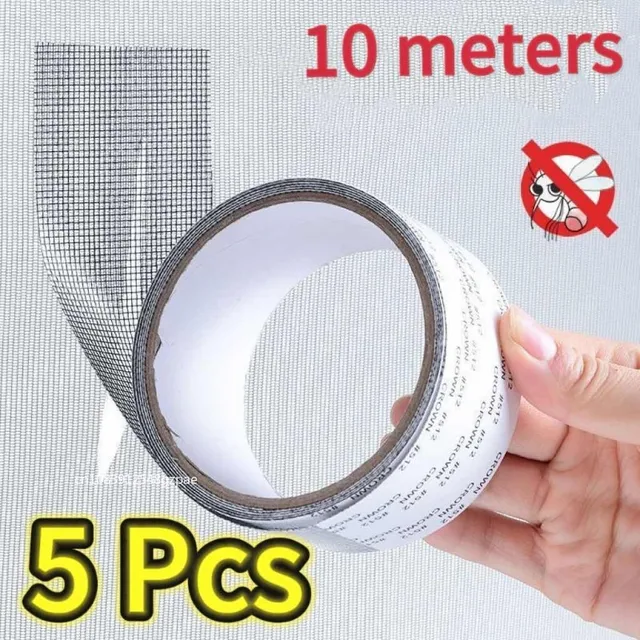 1 à 5 pièces de ruban de réparation d'écran de fenêtre étanche facile à appliquer – Gardez les moustiques sort avec notre patch en maille anti-insectes et auto-adhésif 1