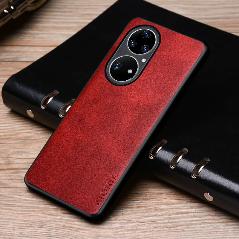 Luxury Vintage Leather Skin Phone Case Cover