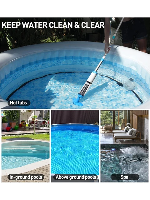 Pool Vacuum Cleaner WAHIUHIUA Portable Swimming Pool Vacuum Head