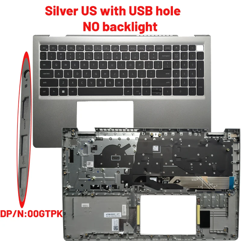 silver US USB 2