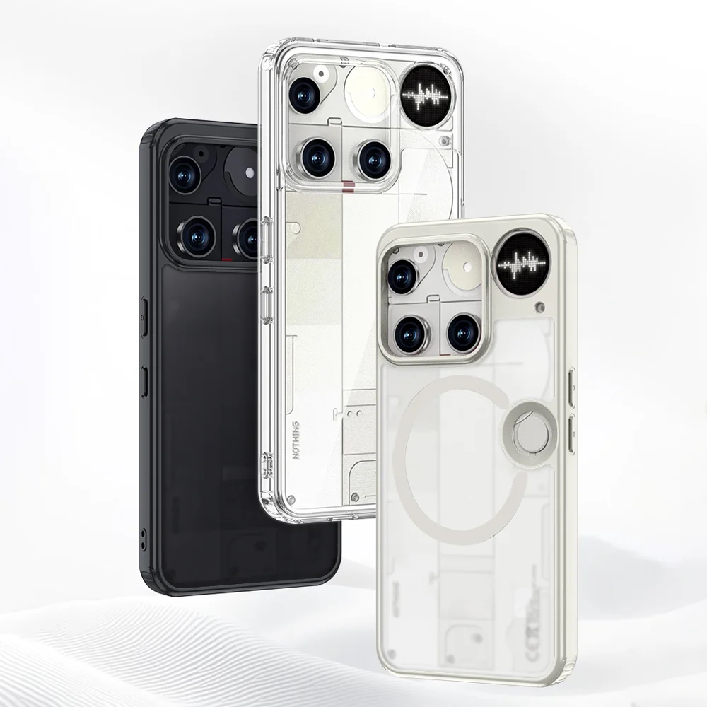 Magnetic Wireless Charging Matte & Clear Shockproof Armor Case