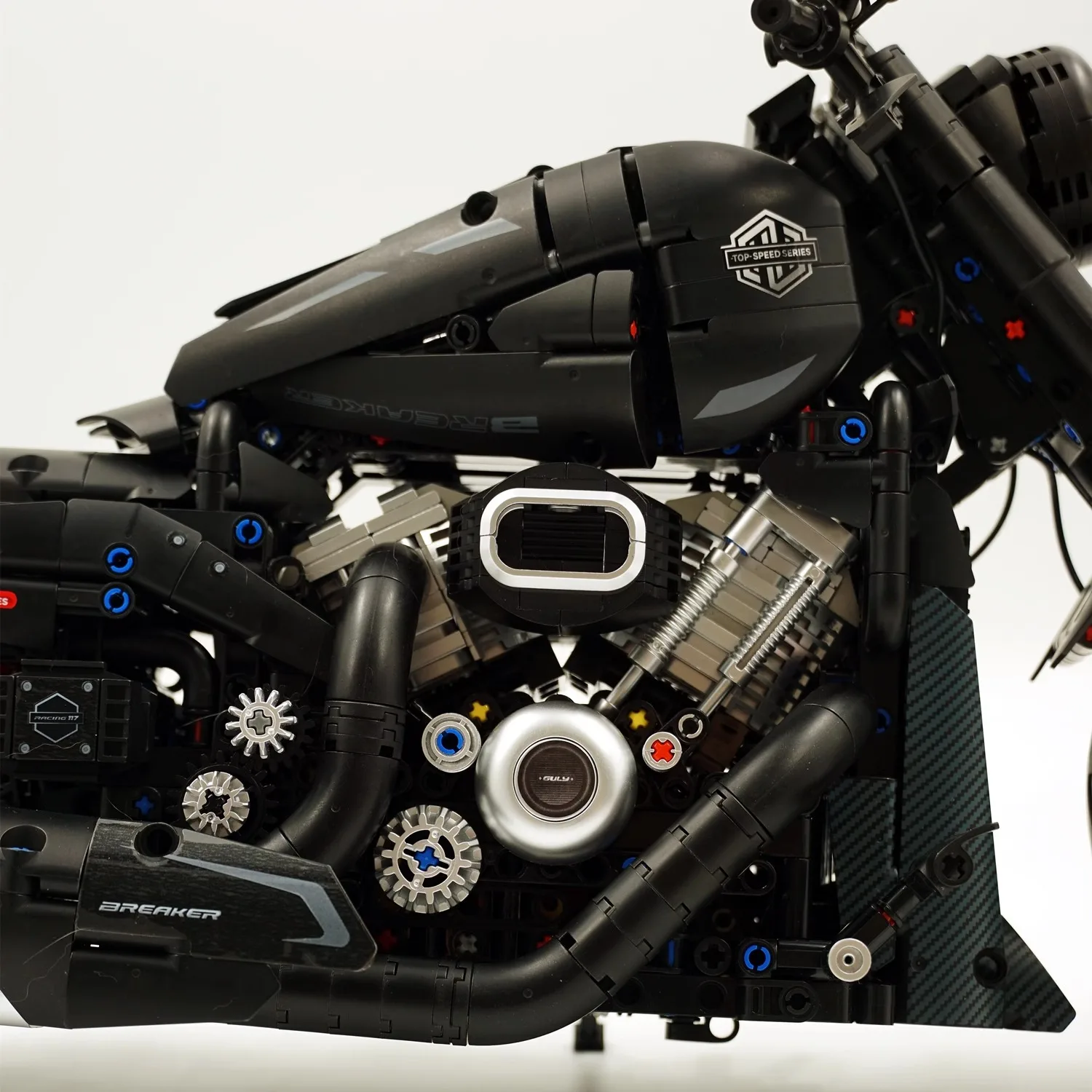 Guley Harley Motorcycle Building Blos Precision Mechanical Adult Assembly Moc Motorcycle Model Toy for Boys And Girls