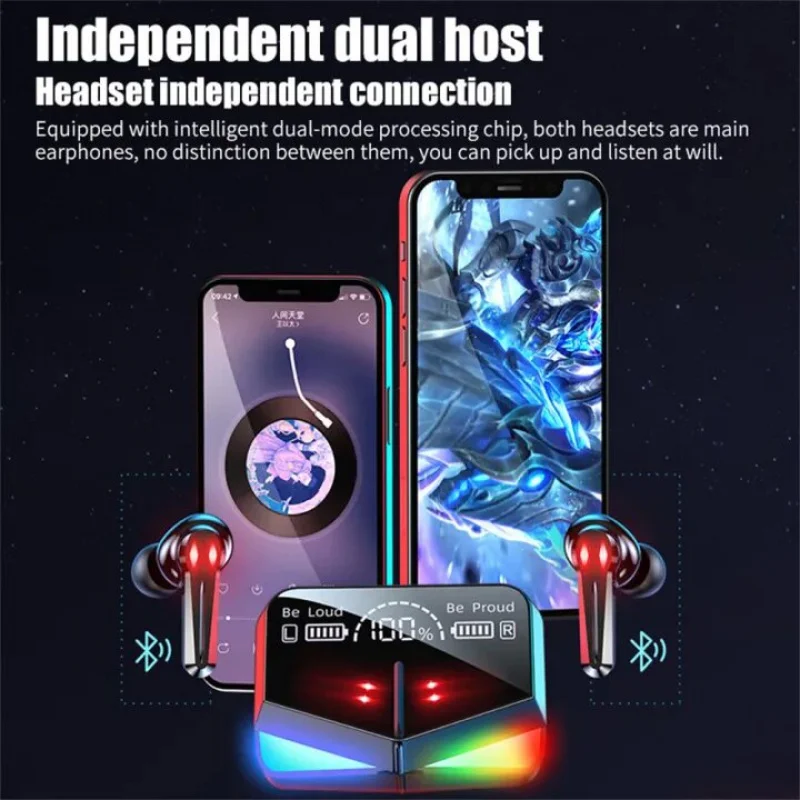 Original M28 PRO 5.1 earphones Bluetooth wireless earbuds low latency headphones HD call noise reduction gaming headset with mic 4