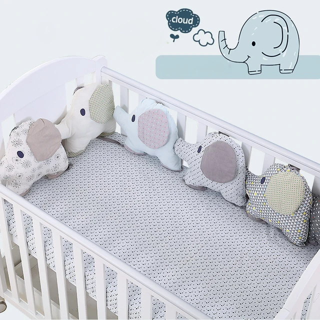 4Pcs Baby Bed Bumper Cotton Soft Crib Protector Infant Cushion Baby Crib  Protector Babies Anti-Collision Bumper Room Decor - AliExpress
