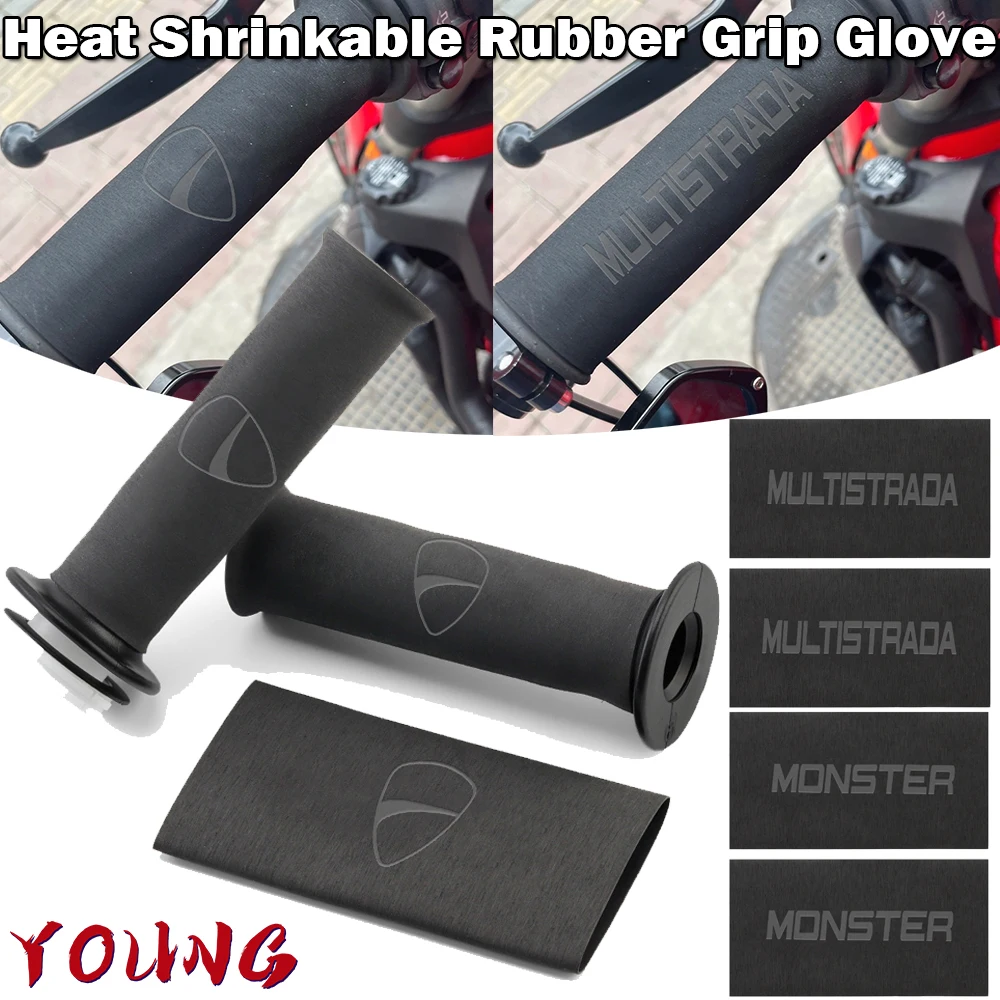 

Heat Shrinkable Rubber Grip Glove For Ducati MULTISTRADA 1200 1260 950 1100S MONSTER 696 796 821 1100 1200 1098 1299 SCRAMBLER