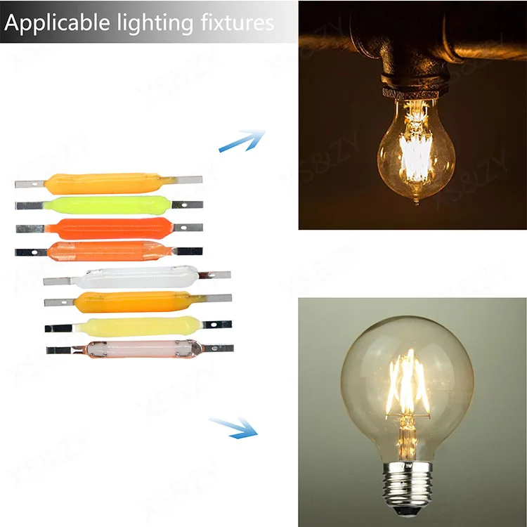 10pcs 20mm LED Filament Edison LED Bulbs DC3V 50mA Ra80 2200K 2700K White Red Green Blue Pink Purple Indoor Outdoor LightingDIY