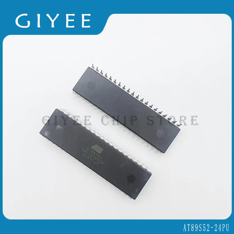 

2PCS/LOT New Original AT89S52-24PU AT89S52-24 DIP-40 8-bit Flash