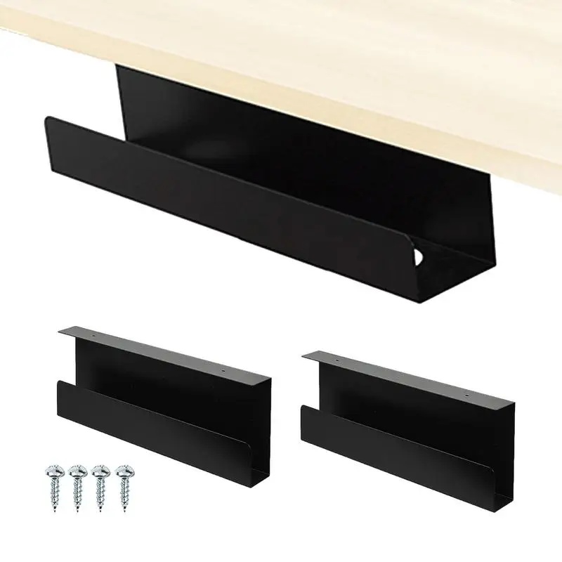 

Cable Management Under Desk Standing Cable Management Tray 2pcs Under Table Storage Rack Cable Management Tray For Office Home