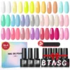 COSCELIA 20PCS Gel Nail Polish Set with 7ML Base Glossy Matte Gold Sliver Glitter Top Coat Long Lasting for Girls Nail Salon Art 1