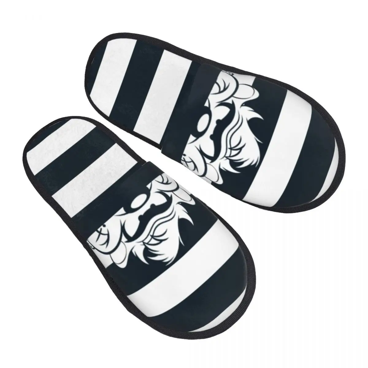 

TAZ Cartoon TASMANIAN Hiding In Stripes Winter Slippers Bedroom Soft Memory Foam Slippers Anti-skid