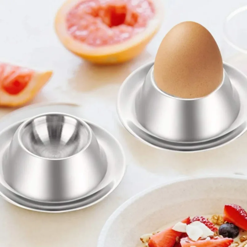 Egg Cup Eggs Tray Stainless Steel Soft Boiled Eggs Cups Holder Stand  For Restaurant Safe Egg Tools Kitchen Tools