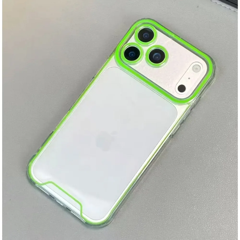 Luminous Clear Silicone Shockproof Phone Case with Night Lighting Feature
