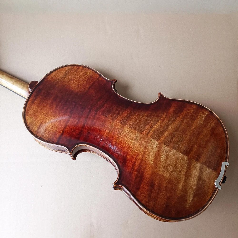 Strong tone! over 20 years tiger patterned maple Handmade violin 4/4 Retro Violin beginner professional Musical Instruments